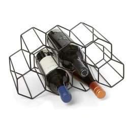 Metal wine rack for 7, Black color