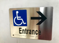 ADA wayfinding signs and ADA directional signs with braille