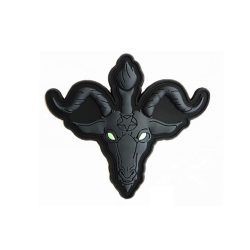 Baphomet PVC Soft Rubber Armband Velcro Badge $15.95