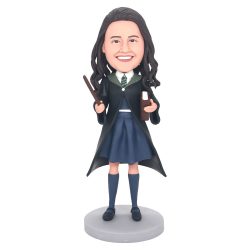 Custom Female Harry Potter Bobblehead In Turquoise Short Skirt