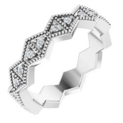 Brilliant Cut Geometric Eternity Band for Women