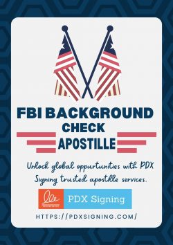 FBI background check apostille Oregon