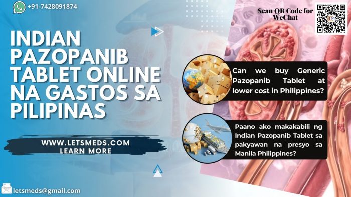 Indian Pazopanib Tablet Online na Gastos sa Pilipinas
