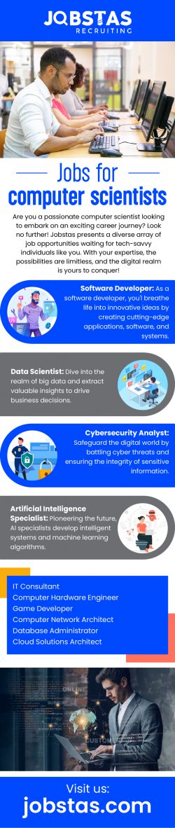 Unlock Your Potential: Explore Lucrative Jobs for Computer Scientists at Jobstas!