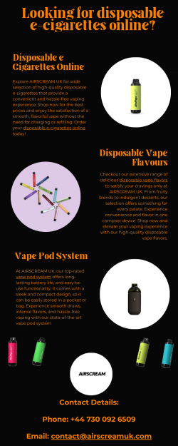 Convenient and Affordable Disposable E-Cigarettes Online