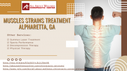 Muscle Strains Treatment Alpharetta, GA