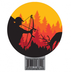 Archery Hunter Round Sunset | Sticker People