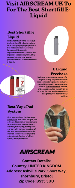 Experience The best shortfill e liquid In UK