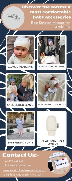 Best Scratch Mittens for Newborns at Sweet Cheeks Merino.