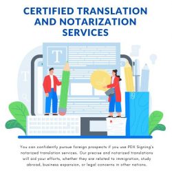 Certified Translation and notarization services