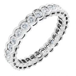 White Gold Diamond Eternity Band for Women