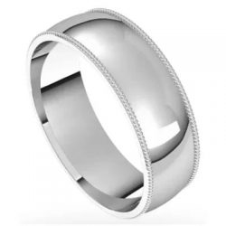 Comfortable Men’s Half-Round Wedding Band