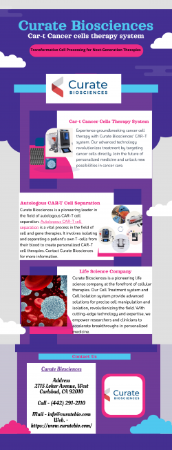 Find Autologous CAR-T cell separation Services – Curate Biosciences