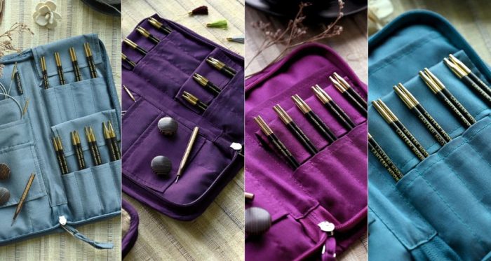 Interchangeable circular knitting needle sets