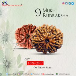 Get 10% Discount Buy 9 Mukhi Rudraksha Beads this Shravan Maas