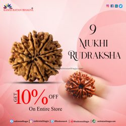 Rashi Ratan Bhagya offer you 10% discount on 9 Mukhi Rudraksha