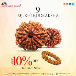 Buy Original 9 Mukhi Rudraksha in Shravan Maas and get 10% off