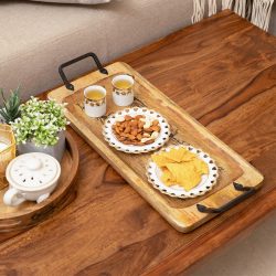 Phirkcraft Wooden Serving Platter With Handle