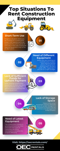 Top Situations to Rent Construction Equipment