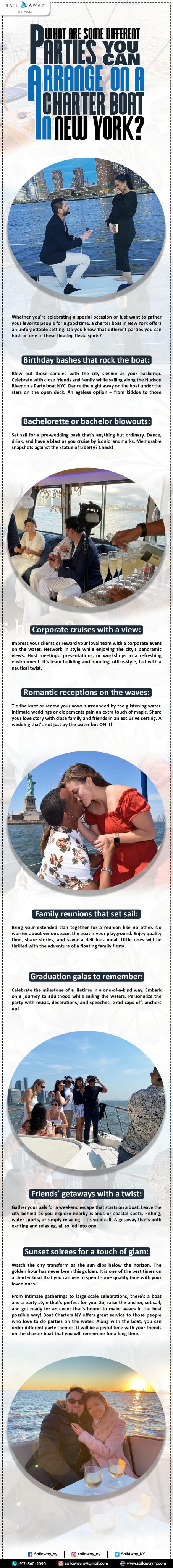 What Are Some Different Parties You Can Arrange On A Charter Boat In New York?