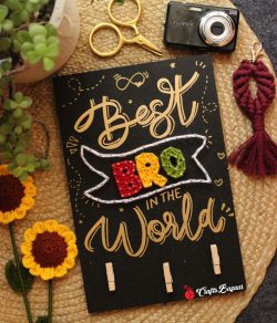 Best Bro In The World – String Art | Rakhi Gift for Brother – Craftsbazaar