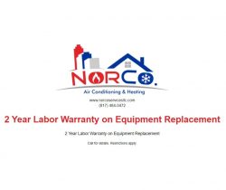 2 year Labor Warranty On Equipment Replacement