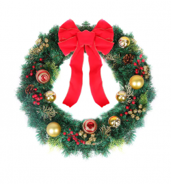 Red Bow Wreath