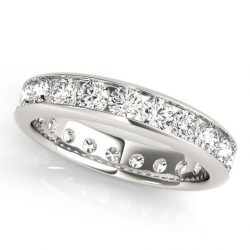 Channel Set Round Diamond Eternity Band for Women