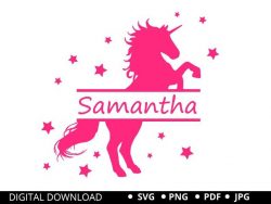 Unicorn Split Monogram Birthday Svg, Unicorn Svg, Unicorn Monogram, Unicorn Clipart $1.99