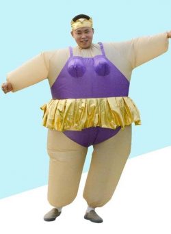 Sumo Wrestler Costume, Purple Masquerade Festival Event Performance $39.95