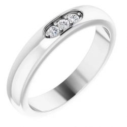 Three Stone Diamond Anniversary Band for Women