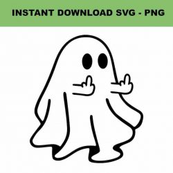 Middle Finger Ghost Svg