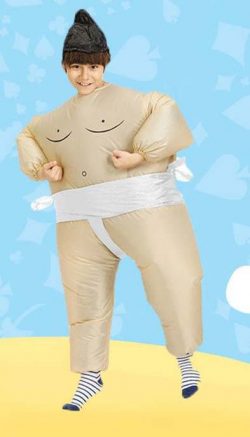 Sumo Wrestler Costume, Adult White Stage Cartoon Halloween Costumes $39.95