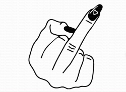 Middle Finger Svg, Female Middle Finger Silhouette Svg | Girl Power Digital Download File $1.99