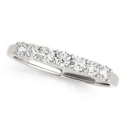 Straight Diamond Women’s Wedding Band in White Gold