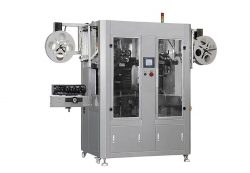 MST500B Fur-wheel drive Double head Automatic sleeve labeling machine MST-500B