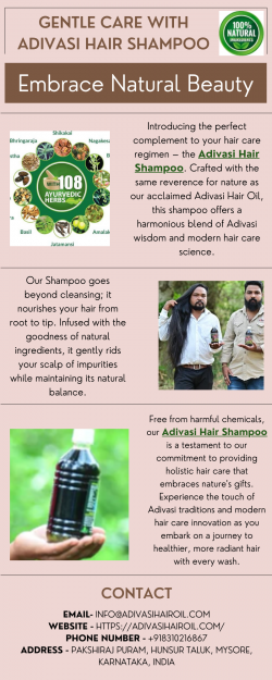 Gentle Care With Adivasi Hair Shampoo: Embrace Natural Beauty