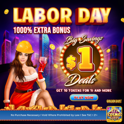 CosmoSlots Golden Dust | Labor Day 2023