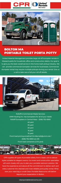 Clean Portable Restroom offers Affordable Portable Toilets for Your Next Event in Bolton, MA!