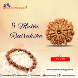 Get 10% Off on 9 Mukhi Rudraksha Online in India