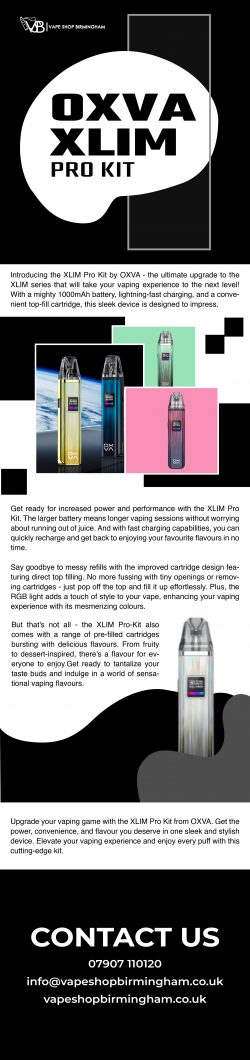 Introducing the Oxva XLIM Pro Kit: Elevate Your Vaping Experience at VapeShopBirmingham.co.uk!