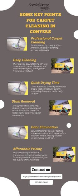 Some key points for carpet cleaning in Conyers