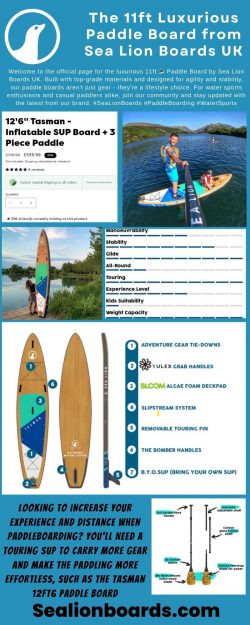 The 11ft Luxurious Paddle Board from Sea Lion Boards UK