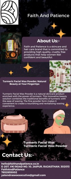 Turmeric Facial Wax Powder is a natural skincare product enriched with the power of turmeric. Th ...