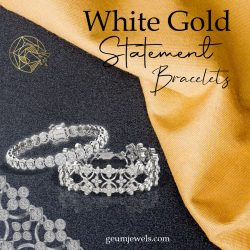 Elegance Redefined: White Gold Statement Bracelets