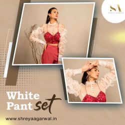 Elevate Your Style with White Pant Sets at Shreya Agarwal