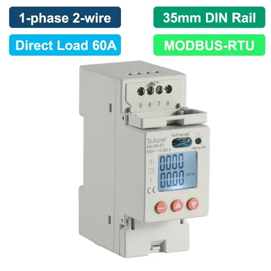 ACREL ADL100-ET/CT DIN RAIL SINGLE PHASE CT ENERGY METER
