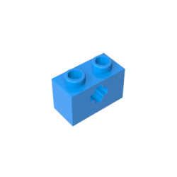 TECH BRICKS Technic Brick 1 x 2 with Axle Hole Type 1 [+ Opening] and Bottom Pin