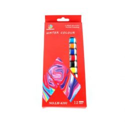 Lihua 12-Color Aluminum-Plastic Tube Watercolor Pigment Set