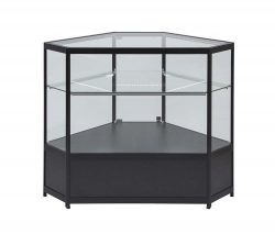 Corner Aluminium Display Glass Counter 850X850X1050mm